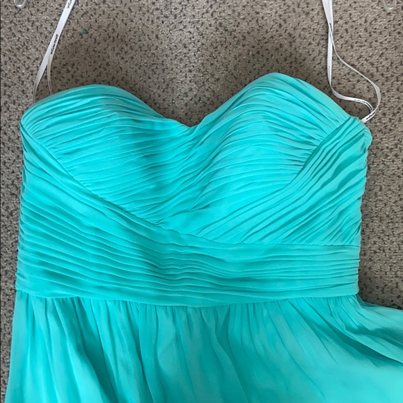 Donna Morgan blue/green strapless dress - Picture 4 of 7